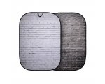 Manfrotto Urban Collapsible 1.5m x 2.1m (5' x 7') Painted White / Industrial Grey Brick 